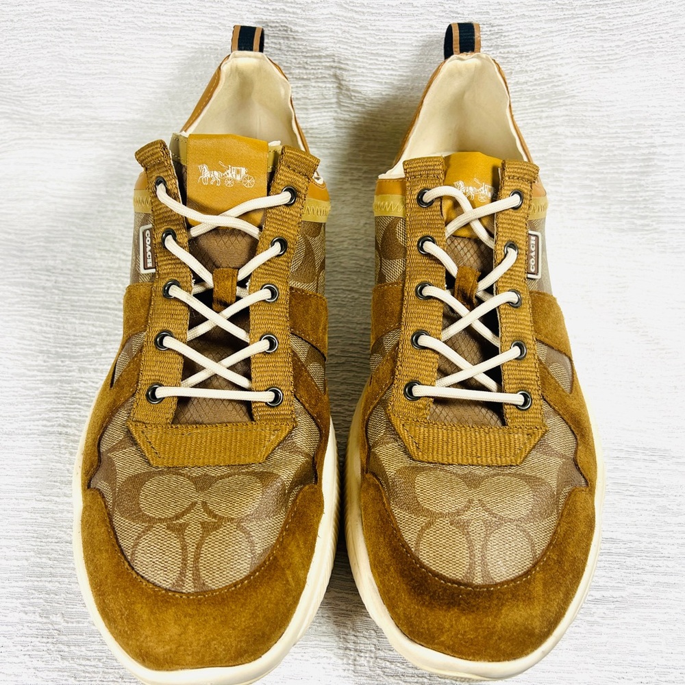 Coach Brown and Tan Sneakers for Men